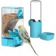 Automatic Bird Feeder Water Dispenser Set, Bird Cage Feeder with Perch for Budgies, Parakeets, Canaries, Cockatiels, Finches (Blue) Automatic Bird Feeder Water Dispenser Set, Bird Cage Feeder with Perch for Budgies, Parakeets, Canaries, Cockatiels, Finches (Blue)