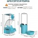 Automatic Bird Feeder Water Dispenser Set, Bird Cage Feeder with Perch for Budgies, Parakeets, Canaries, Cockatiels, Finches (Blue) Automatic Bird Feeder Water Dispenser Set, Bird Cage Feeder with Perch for Budgies, Parakeets, Canaries, Cockatiels, Finches (Blue)