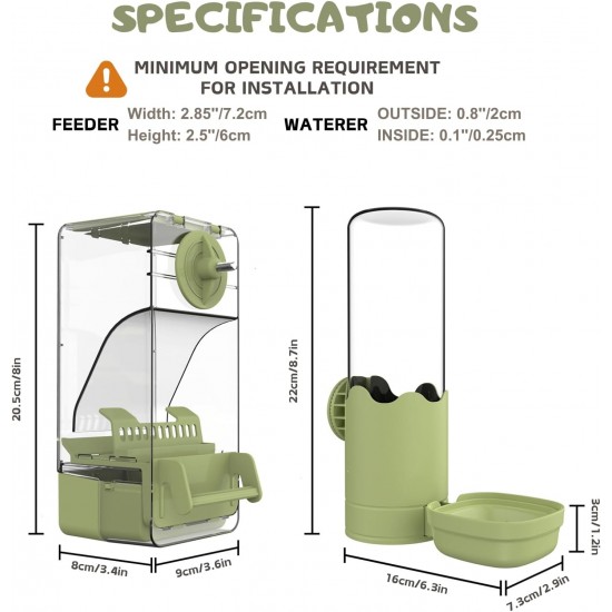 Automatic Bird Feeder Water Dispenser Set, Bird Cage Feeder with Perch for Budgies, Parakeets, Canaries, Cockatiels, Finches (Blue) Automatic Bird Feeder Water Dispenser Set, Bird Cage Feeder with Perch for Budgies, Parakeets, Canaries, Cockatiels, Finches (Blue)