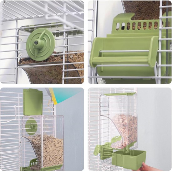 Automatic Bird Feeder Water Dispenser Set, Bird Cage Feeder with Perch for Budgies, Parakeets, Canaries, Cockatiels, Finches (Blue) Automatic Bird Feeder Water Dispenser Set, Bird Cage Feeder with Perch for Budgies, Parakeets, Canaries, Cockatiels, Finches (Blue)