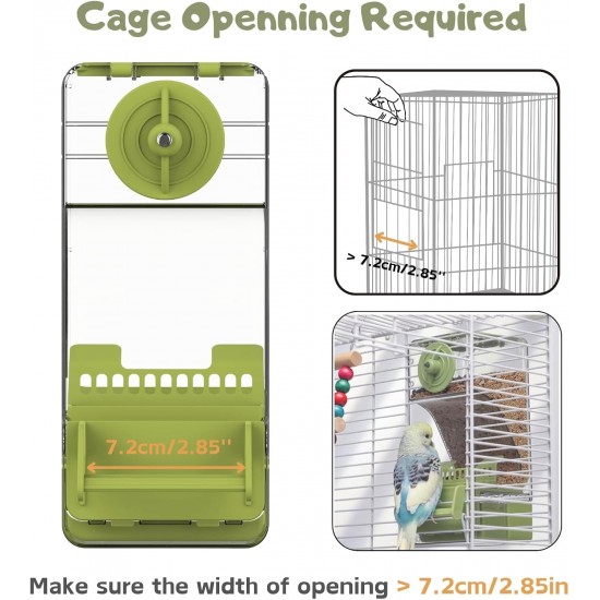 Automatic Bird Feeder Water Dispenser Set, Bird Cage Feeder with Perch for Budgies, Parakeets, Canaries, Cockatiels, Finches (Blue) Automatic Bird Feeder Water Dispenser Set, Bird Cage Feeder with Perch for Budgies, Parakeets, Canaries, Cockatiels, Finches (Blue)