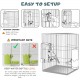 Automatic Bird Feeder Water Dispenser Set, Bird Cage Feeder with Perch for Budgies, Parakeets, Canaries, Cockatiels, Finches (Blue) Automatic Bird Feeder Water Dispenser Set, Bird Cage Feeder with Perch for Budgies, Parakeets, Canaries, Cockatiels, Finches (Blue)
