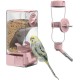 Automatic Bird Feeder Water Dispenser Set, Bird Cage Feeder with Perch for Budgies, Parakeets, Canaries, Cockatiels, Finches (Pink) Automatic Bird Feeder Water Dispenser Set, Bird Cage Feeder with Perch for Budgies, Parakeets, Canaries, Cockatiels, Finches (Pink)