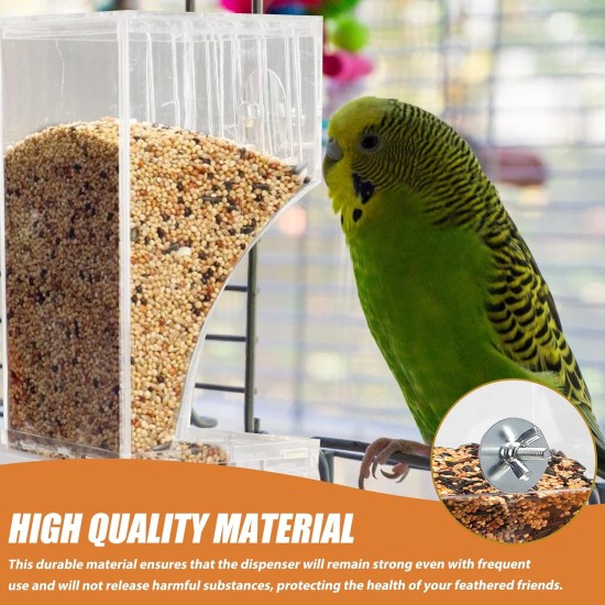 Automatic Bird Feeder and Water Dispenser: Transparent Hanging Feeder Birds and Water Dispenser for Birds, Bird Feeder for Budgies, Cockatiels, Canaries Automatic Bird Feeder and Water Dispenser: Transparent Hanging Feeder Birds and Water Dispenser for Birds, Bird Feeder for Budgies, Cockatiels, Canaries