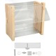 Automatic Chicken Feeder Large Capacity Clear Acrylic Chick Bird Feeder Box for Budgies Cockatiels Quail (S 165 x 42 x 45 mm/6.5 x 1.7 x 1.8 inches)