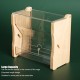 Automatic Chicken Feeder Large Capacity Clear Acrylic Chick Bird Feeder Box for Budgies Cockatiels Quail (S 165 x 42 x 45 mm/6.5 x 1.7 x 1.8 inches)