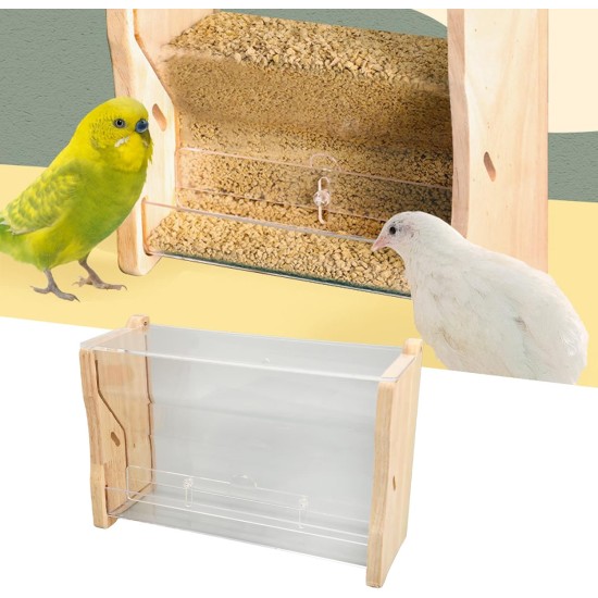 Automatic Chicken Feeder Large Capacity Clear Acrylic Chick Bird Feeder Box for Budgies Cockatiels Quail (S 165 x 42 x 45 mm/6.5 x 1.7 x 1.8 inches) Automatic Chicken Feeder Large Capacity Clear Acrylic Chick Bird Feeder Box for Budgies Cockatiels Quail (S 165 x 42 x 45 mm/6.5 x 1.7 x 1.8 inches)