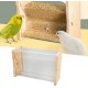 Automatic Chicken Feeder Large Capacity Clear Acrylic Chick Bird Feeder Box for Budgies Cockatiels Quail (S 165 x 42 x 45 mm/6.5 x 1.7 x 1.8 inches)