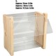 Automatic Chicken Feeder Large Capacity Clear Acrylic Chick Bird Feeder Box for Budgies Cockatiels Quail (S 165 x 42 x 45 mm/6.5 x 1.7 x 1.8 inches)
