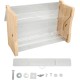 Automatic Chicken Feeder Large Capacity Clear Acrylic Chick Bird Feeder Box for Budgies Cockatiels Quail (S 165 x 42 x 45 mm/6.5 x 1.7 x 1.8 inches)