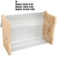 Automatic Chicken Feeder Large Capacity Clear Acrylic Chick Bird Feeder Box for Budgies Cockatiels Quail (S 165 x 42 x 45 mm/6.5 x 1.7 x 1.8 inches)
