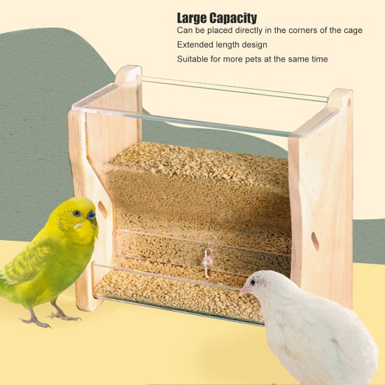 Automatic Chicken Feeder Large Capacity Clear Acrylic Chick Bird Feeder Box for Budgies Cockatiels Quail (S 165 x 42 x 45 mm/6.5 x 1.7 x 1.8 inches) Automatic Chicken Feeder Large Capacity Clear Acrylic Chick Bird Feeder Box for Budgies Cockatiels Quail (S 165 x 42 x 45 mm/6.5 x 1.7 x 1.8 inches)