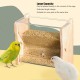 Automatic Chicken Feeder Large Capacity Clear Acrylic Chick Bird Feeder Box for Budgies Cockatiels Quail (S 165 x 42 x 45 mm/6.5 x 1.7 x 1.8 inches)