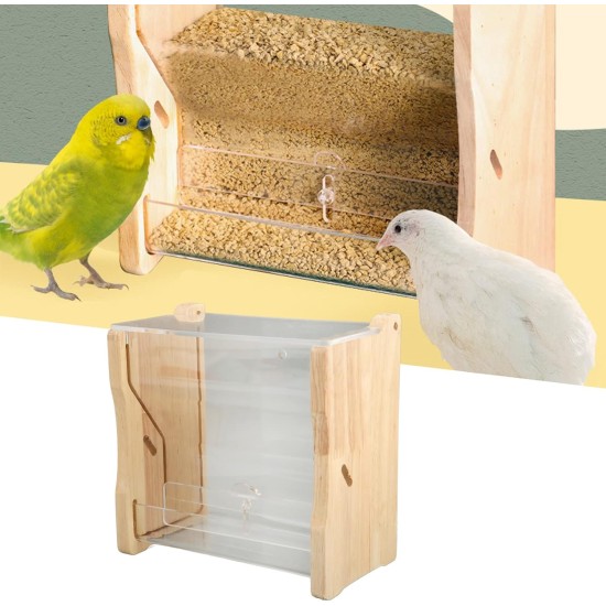 Automatic Chicken Feeder Large Capacity Clear Acrylic Chick Bird Feeder Box for Budgies Cockatiels Quail (S 165 x 42 x 45 mm/6.5 x 1.7 x 1.8 inches) Automatic Chicken Feeder Large Capacity Clear Acrylic Chick Bird Feeder Box for Budgies Cockatiels Quail (S 165 x 42 x 45 mm/6.5 x 1.7 x 1.8 inches)
