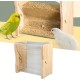 Automatic Chicken Feeder Large Capacity Clear Acrylic Chick Bird Feeder Box for Budgies Cockatiels Quail (S 165 x 42 x 45 mm/6.5 x 1.7 x 1.8 inches)
