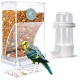 Automatic Feeder for Birds Parrots Acrylic Transparent Bird Feeder Parakeet Cage Automatic Bird Feeder Cage Accessories for Canaries Cockatiels Finches Automatic Feeder for Birds Parrots Acrylic Transparent Bird Feeder Parakeet Cage Automatic Bird Feeder Cage Accessories for Canaries Cockatiels Finches