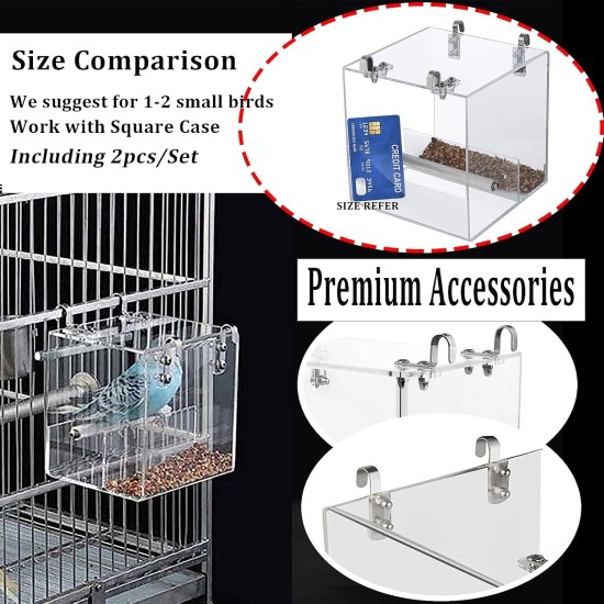 Bird Cage Feeder No Mess Bird Feeder, Automatic Bird Feeder for Cage No Spill Bird Feeder Mess Free Bird Feeder for Cage Parakeet Parrot Cockatiel Lovebirds Bird Cage Seed Feeder Bird Cage Feeder No Mess Bird Feeder, Automatic Bird Feeder for Cage No Spill Bird Feeder Mess Free Bird Feeder for Cage Parakeet Parrot Cockatiel Lovebirds Bird Cage Seed Feeder