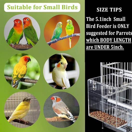 Bird Cage Feeder No Mess Bird Feeder, Automatic Bird Feeder for Cage No Spill Bird Feeder Mess Free Bird Feeder for Cage Parakeet Parrot Cockatiel Lovebirds Bird Cage Seed Feeder Bird Cage Feeder No Mess Bird Feeder, Automatic Bird Feeder for Cage No Spill Bird Feeder Mess Free Bird Feeder for Cage Parakeet Parrot Cockatiel Lovebirds Bird Cage Seed Feeder