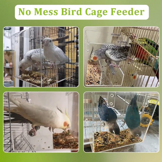 Bird Cage Feeder No Mess Bird Feeder, Automatic Bird Feeder for Cage No Spill Bird Feeder Mess Free Bird Feeder for Cage Parakeet Parrot Cockatiel Lovebirds Bird Cage Seed Feeder Bird Cage Feeder No Mess Bird Feeder, Automatic Bird Feeder for Cage No Spill Bird Feeder Mess Free Bird Feeder for Cage Parakeet Parrot Cockatiel Lovebirds Bird Cage Seed Feeder