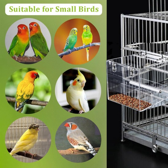 Bird Cage Feeder No Mess Bird Feeder, Automatic Bird Feeder for Cage No Spill Bird Feeder Mess Free Bird Feeder for Cage Parakeet Parrot Cockatiel Lovebirds Bird Cage Seed Feeder Bird Cage Feeder No Mess Bird Feeder, Automatic Bird Feeder for Cage No Spill Bird Feeder Mess Free Bird Feeder for Cage Parakeet Parrot Cockatiel Lovebirds Bird Cage Seed Feeder
