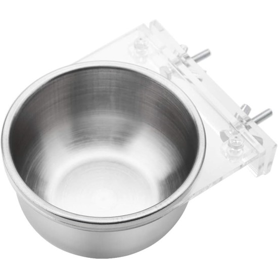 Bird Cage Feeding Bowl Dish Water Seed Feeder Stainless Steel Hanging Bird Food Bird Cage Accessories with Screw Attachment for Macaw African Greys Parakeet Cockatoo Cockatiel Conure Lovebird Feeding Bird Cage Feeding Bowl Dish Water Seed Feeder Stainless Steel Hanging Bird Food Bird Cage Accessories with Screw Attachment for Macaw African Greys Parakeet Cockatoo Cockatiel Conure Lovebird Feeding