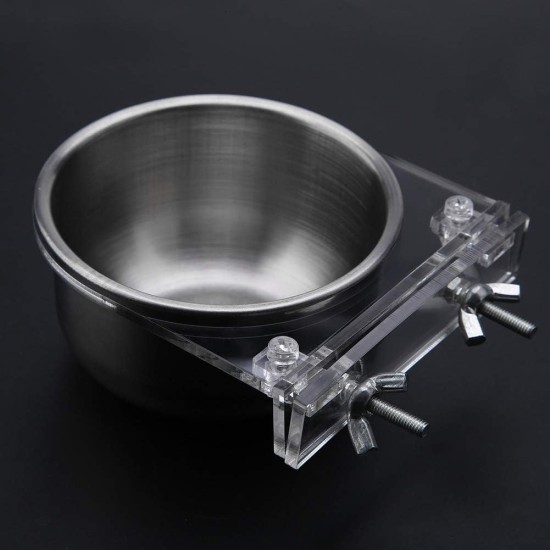 Bird Cage Feeding Bowl Dish Water Seed Feeder Stainless Steel Hanging Bird Food Bird Cage Accessories with Screw Attachment for Macaw African Greys Parakeet Cockatoo Cockatiel Conure Lovebird Feeding Bird Cage Feeding Bowl Dish Water Seed Feeder Stainless Steel Hanging Bird Food Bird Cage Accessories with Screw Attachment for Macaw African Greys Parakeet Cockatoo Cockatiel Conure Lovebird Feeding