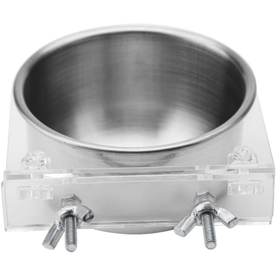 Bird Cage Feeding Bowl Dish Water Seed Feeder Stainless Steel Hanging Bird Food Bird Cage Accessories with Screw Attachment for Macaw African Greys Parakeet Cockatoo Cockatiel Conure Lovebird Feeding Bird Cage Feeding Bowl Dish Water Seed Feeder Stainless Steel Hanging Bird Food Bird Cage Accessories with Screw Attachment for Macaw African Greys Parakeet Cockatoo Cockatiel Conure Lovebird Feeding
