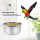Bird Cage Feeding Bowl Dish Water Seed Feeder Stainless Steel Hanging Bird Food Bird Cage Accessories with Screw Attachment for Macaw African Greys Parakeet Cockatoo Cockatiel Conure Lovebird Feeding Bird Cage Feeding Bowl Dish Water Seed Feeder Stainless Steel Hanging Bird Food Bird Cage Accessories with Screw Attachment for Macaw African Greys Parakeet Cockatoo Cockatiel Conure Lovebird Feeding