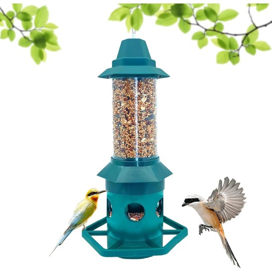 Bird Feeder Hanging Bird Feeder Squirrel Proof Easy Clean Squirrel Buster Bird Feeder for Small Birds Garden Outdoor Green Bird Feeder Hanging Bird Feeder Squirrel Proof Easy Clean Squirrel Buster Bird Feeder for Small Birds Garden Outdoor Green