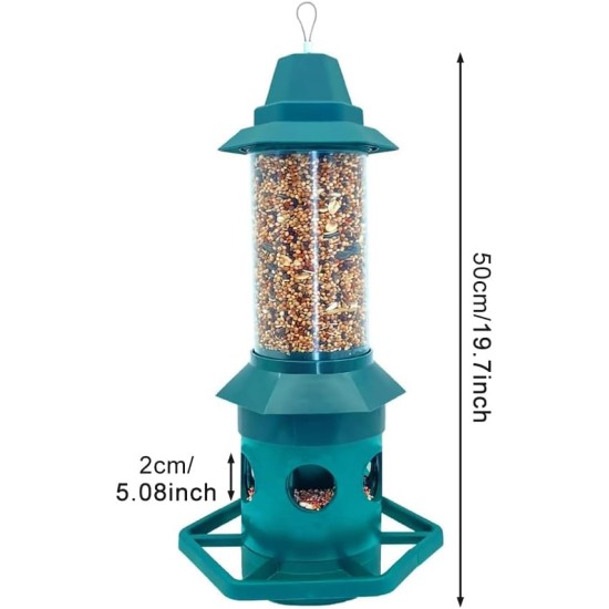 Bird Feeder Hanging Bird Feeder Squirrel Proof Easy Clean Squirrel Buster Bird Feeder for Small Birds Garden Outdoor Green Bird Feeder Hanging Bird Feeder Squirrel Proof Easy Clean Squirrel Buster Bird Feeder for Small Birds Garden Outdoor Green