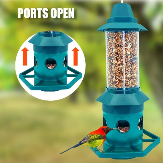 Bird Feeder Hanging Bird Feeder Squirrel Proof Easy Clean Squirrel Buster Bird Feeder for Small Birds Garden Outdoor Green Bird Feeder Hanging Bird Feeder Squirrel Proof Easy Clean Squirrel Buster Bird Feeder for Small Birds Garden Outdoor Green