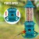 Bird Feeder Hanging Bird Feeder Squirrel Proof Easy Clean Squirrel Buster Bird Feeder for Small Birds Garden Outdoor Green Bird Feeder Hanging Bird Feeder Squirrel Proof Easy Clean Squirrel Buster Bird Feeder for Small Birds Garden Outdoor Green