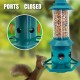 Bird Feeder Hanging Bird Feeder Squirrel Proof Easy Clean Squirrel Buster Bird Feeder for Small Birds Garden Outdoor Green Bird Feeder Hanging Bird Feeder Squirrel Proof Easy Clean Squirrel Buster Bird Feeder for Small Birds Garden Outdoor Green