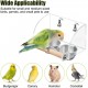 Bird Food and Water Bowl, Transparent Bird Feeder for Cage, Stainless Steel Double Bird Bowls with Non-Slip Stand for Parakeets, Psittacus Erithacus, Lovebirds, Budgies Bird Food and Water Bowl, Transparent Bird Feeder for Cage, Stainless Steel Double Bird Bowls with Non-Slip Stand for Parakeets, Psittacus Erithacus, Lovebirds, Budgies