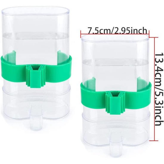 Birds Automatic Water Dispenser, Pack of 2 Parrots Drinkers, Automatic Bird Water Dispenser, Parrot Feeder for Aviaries, Budgies, Cockatiels, Parrots 13.4 x 7.5 x 3.2 cm Birds Automatic Water Dispenser, Pack of 2 Parrots Drinkers, Automatic Bird Water Dispenser, Parrot Feeder for Aviaries, Budgies, Cockatiels, Parrots 13.4 x 7.5 x 3.2 cm