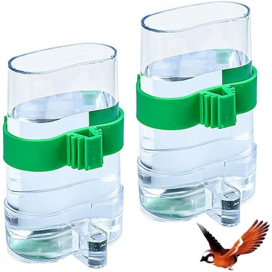 Birds Automatic Water Dispenser, Pack of 2 Parrots Drinkers, Automatic Bird Water Dispenser, Parrot Feeder for Aviaries, Budgies, Cockatiels, Parrots 13.4 x 7.5 x 3.2 cm Birds Automatic Water Dispenser, Pack of 2 Parrots Drinkers, Automatic Bird Water Dispenser, Parrot Feeder for Aviaries, Budgies, Cockatiels, Parrots 13.4 x 7.5 x 3.2 cm