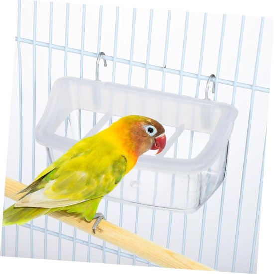 COLLBATH Bird Feeder for Bird Cages, Hanging Feeding Bowl Made of Robust, Easy to Clean for Parrots and Other Small Birds COLLBATH Bird Feeder for Bird Cages, Hanging Feeding Bowl Made of Robust, Easy to Clean for Parrots and Other Small Birds