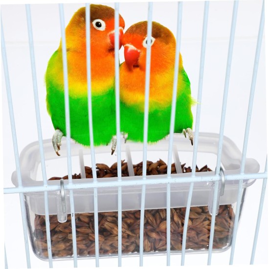 COLLBATH Bird Feeder for Bird Cages, Hanging Feeding Bowl Made of Robust, Easy to Clean for Parrots and Other Small Birds COLLBATH Bird Feeder for Bird Cages, Hanging Feeding Bowl Made of Robust, Easy to Clean for Parrots and Other Small Birds