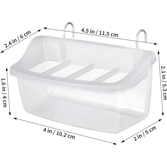 COLLBATH Bird Feeder for Bird Cages, Hanging Feeding Bowl Made of Robust, Easy to Clean for Parrots and Other Small Birds COLLBATH Bird Feeder for Bird Cages, Hanging Feeding Bowl Made of Robust, Easy to Clean for Parrots and Other Small Birds