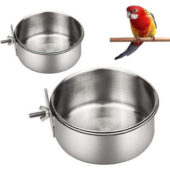 Cage Feeder, 2 Pack Bird Feeder Bowls, Bird Feeder Bowls, Bird Feeder Cups, Bird Feeder Bowls with Screw Fixing for Pigeons, Parrots, Bird Feeders Cage Feeder, 2 Pack Bird Feeder Bowls, Bird Feeder Bowls, Bird Feeder Cups, Bird Feeder Bowls with Screw Fixing for Pigeons, Parrots, Bird Feeders