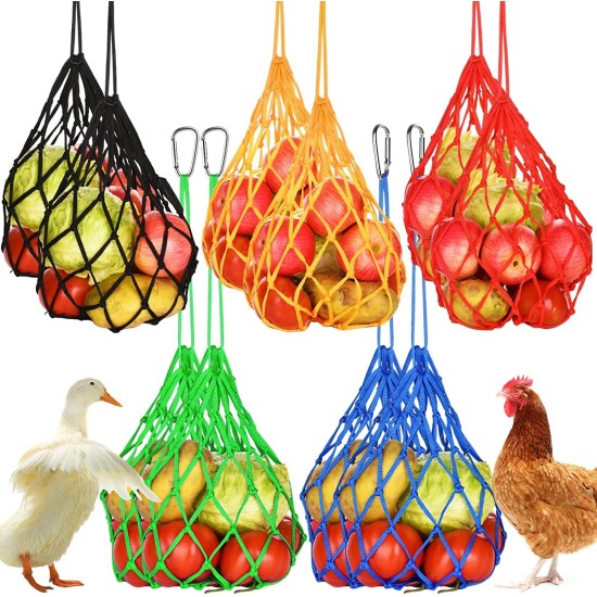 Chicken Vegetable Skewer Bag, Chicken Feeder, 10 Pieces Poultry Fruit Rack, Hanging Chicken Vegetable Feeder with Hook for Hens Chicken Kupp Duck Large Birds Chicken Vegetable Skewer Bag, Chicken Feeder, 10 Pieces Poultry Fruit Rack, Hanging Chicken Vegetable Feeder with Hook for Hens Chicken Kupp Duck Large Birds