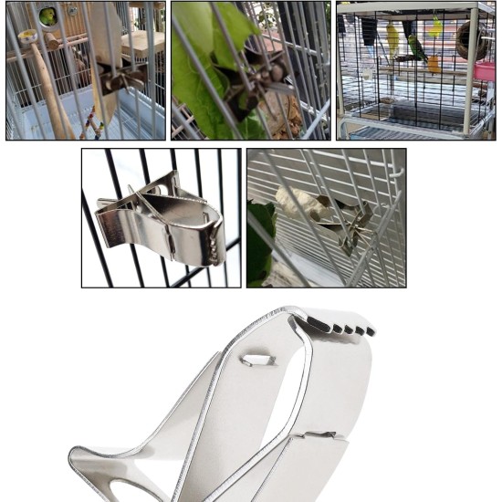 Create idea 6 x Bird Fruit Clips for Bird Cage Bird Vegetable Holder Clip Stainless Steel Bird Feeder for Birds Hamster Cockatiel Parrot Small Animals Create idea 6 x Bird Fruit Clips for Bird Cage Bird Vegetable Holder Clip Stainless Steel Bird Feeder for Birds Hamster Cockatiel Parrot Small Animals