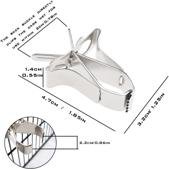 Create idea 6 x Bird Fruit Clips for Bird Cage Bird Vegetable Holder Clip Stainless Steel Bird Feeder for Birds Hamster Cockatiel Parrot Small Animals Create idea 6 x Bird Fruit Clips for Bird Cage Bird Vegetable Holder Clip Stainless Steel Bird Feeder for Birds Hamster Cockatiel Parrot Small Animals