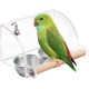 DGMI Transparent Bird Feeder Budgie Automatic Bird Feeder Stainless Steel Double Bird Bowls with Non-Slip Stand for Budgies, Canaries, Nymphensittic DGMI Transparent Bird Feeder Budgie Automatic Bird Feeder Stainless Steel Double Bird Bowls with Non-Slip Stand for Budgies, Canaries, Nymphensittic