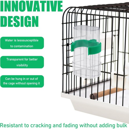 Fatiya Automatischer Vogel-Wasserspender, hängend, kein Durcheinander, Vogelfutterstation für Käfig, Kunststoff, Sittich, Wasser-Futterspender für Nymphensittiche, Kanarienvögel, kleine Papageien, 2 Fatiya Automatischer Vogel-Wasserspender, hängend, kein Durcheinander, Vogelfutterstation für Käfig, Kunststoff, Sittich, Wasser-Futterspender für Nymphensittiche, Kanarienvögel, kleine Papageien, 2