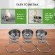 Grnlucja Bird Feeder Cup 3 Pieces Stainless Steel Parrot Cage Feeding Bowl for S Grnlucja Bird Feeder Cup 3 Pieces Stainless Steel Parrot Cage Feeding Bowl for S