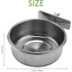 Grnlucja Bird Feeder Cup 3 Pieces Stainless Steel Parrot Cage Feeding Bowl for S Grnlucja Bird Feeder Cup 3 Pieces Stainless Steel Parrot Cage Feeding Bowl for S