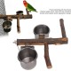 HEEPDD Bird Cage Feeder Set Pet Bird Wooden Perch Parrot Stand Feeder Bowl for Parrot HEEPDD Bird Cage Feeder Set Pet Bird Wooden Perch Parrot Stand Feeder Bowl for Parrot