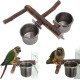 HEEPDD Bird Cage Feeder Set Pet Bird Wooden Perch Parrot Stand Feeder Bowl for Parrot HEEPDD Bird Cage Feeder Set Pet Bird Wooden Perch Parrot Stand Feeder Bowl for Parrot