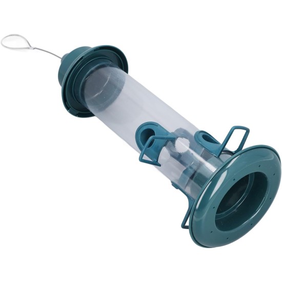 Hanging Bird Feeder, Squirrel Proof Adjustable Hook Automatic Bird Feeder Tubes Bird Feeder with 6 Feeding Holes for Birds for Garden Decoration Hanging Bird Feeder, Squirrel Proof Adjustable Hook Automatic Bird Feeder Tubes Bird Feeder with 6 Feeding Holes for Birds for Garden Decoration
